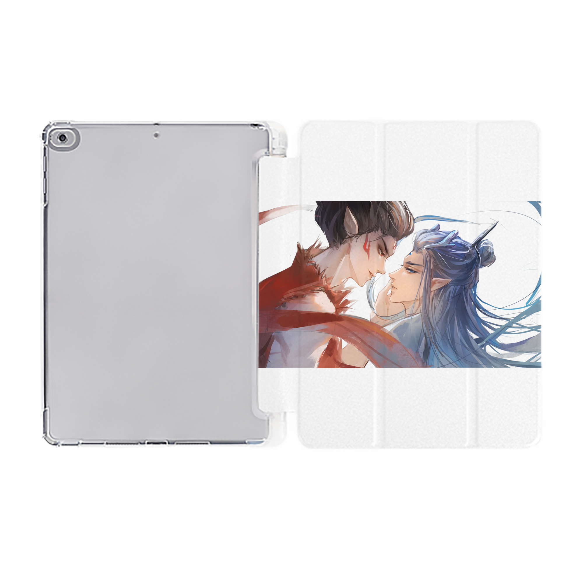 （画像用） Ne Zha 2 ナタ 魔童の大暴れ IPad ケース ペン収納付き 三つ折りスタンド PUレザー×シリコン 対応機種9.5/10.5/10.9インチ